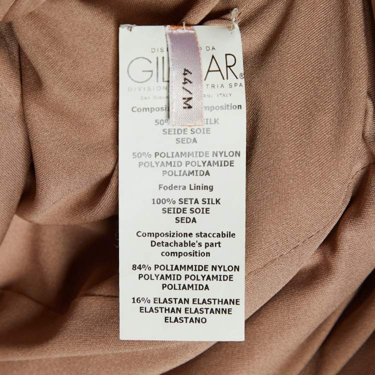Pre Owned Giambattista Valli Light Pink Ruched Tulle Ruffle Detail Sheath Dress M