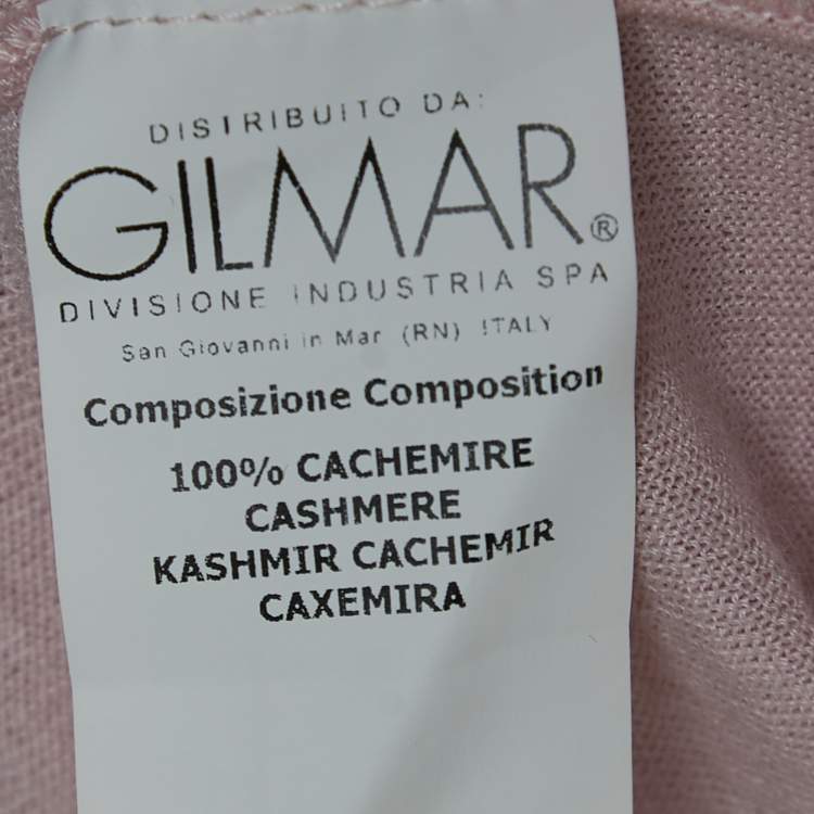 Pre Owned Giambattista Valli Pink Cashmere Cropped Shrug M