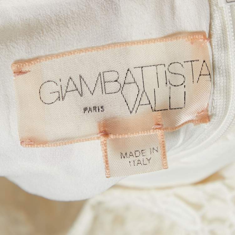 Pre Owned Giambattista Valli White Lace Sleeveless Jumpsuit M