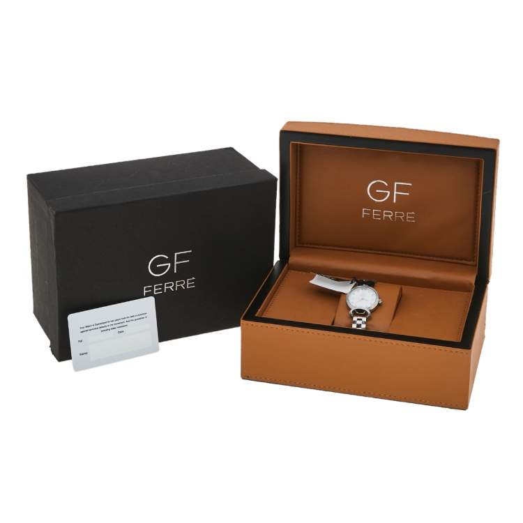 Pre Owned GF Ferre Silver Stainless Steel GFSS6800 Women's Wristwatch 32 mm