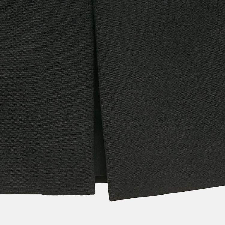 Pre Owned Gianfranco Ferre Black Crepe Turtle Neck Short Dress M