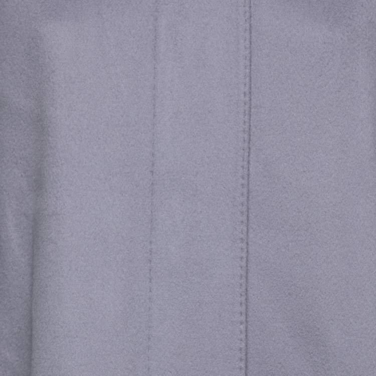 Pre Owned Gianfranco Ferre Light Purple Wool Pleat Detail Coat XL
