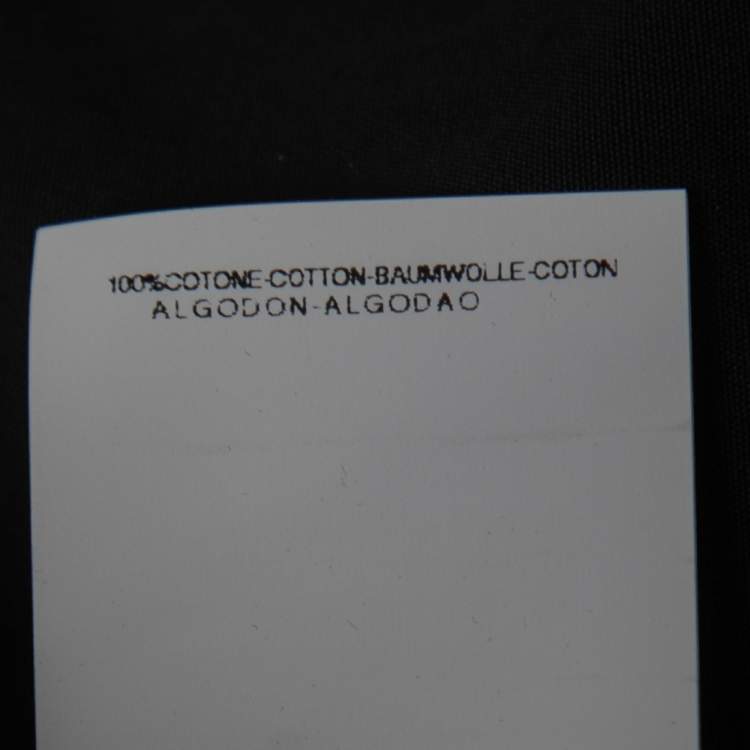 Pre Owned Gianfranco Ferre Vintage Black Cotton Button Detail Tie-Fastening Shirt XL