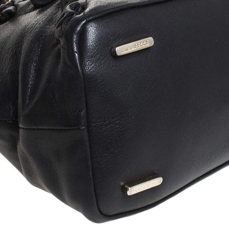 Pre Owned Gianfranco Ferre Black Leather Satchel