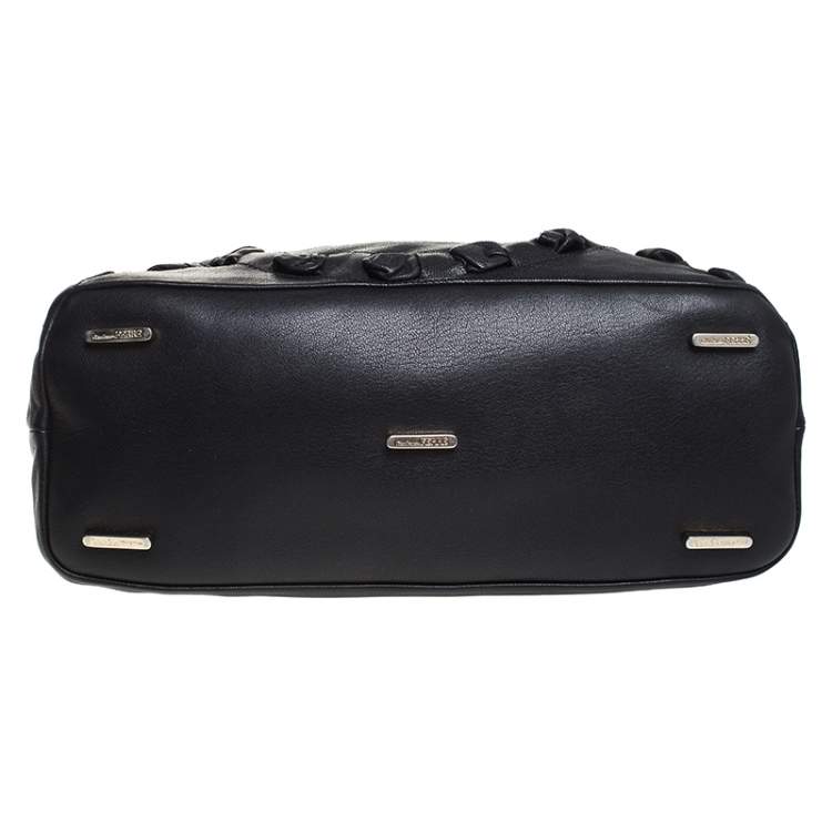 Pre Owned Gianfranco Ferre Black Leather Satchel