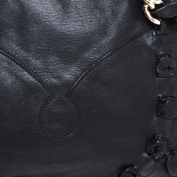 Pre Owned Gianfranco Ferre Black Leather Satchel