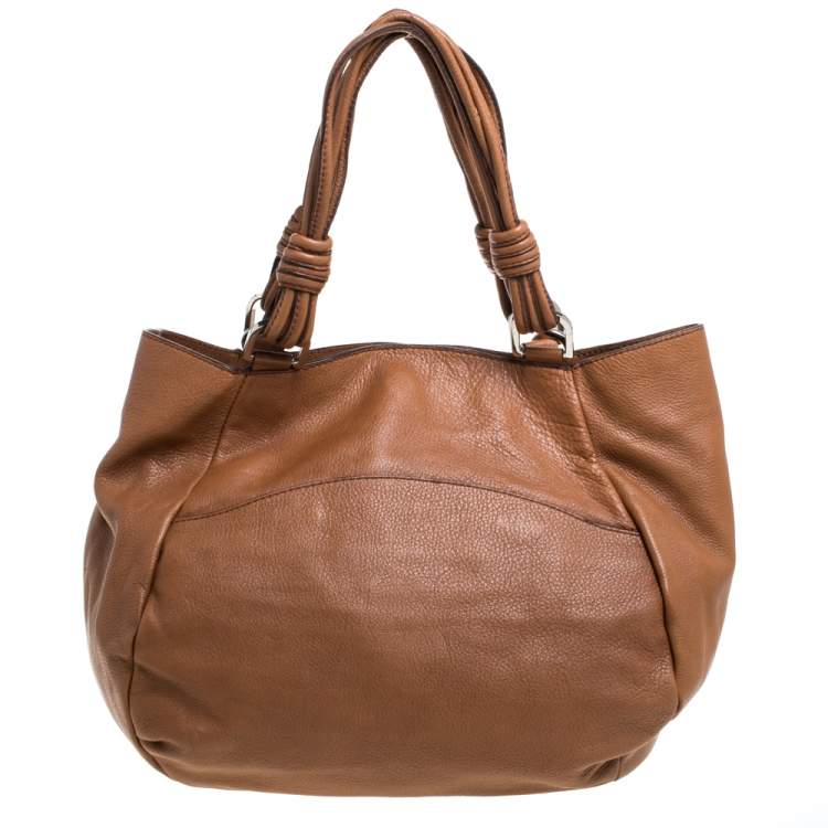 Pre Owned Gianfranco Ferre Brown Leather Shoulder Bag