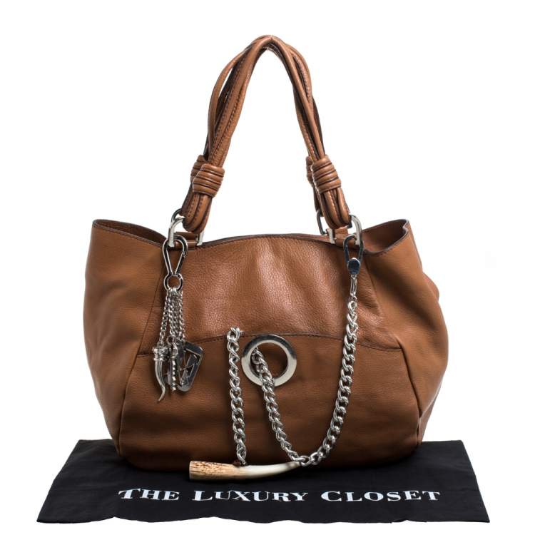 Pre Owned Gianfranco Ferre Brown Leather Shoulder Bag