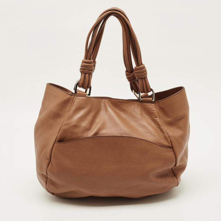 Pre Owned Gianfranco Ferre Brown Leather Shoulder Bag