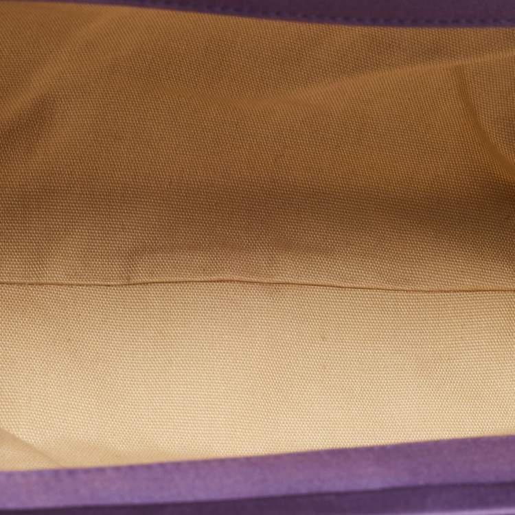 Pre Owned Gianfranco Ferre Purple Satin Charm Frame Clutch