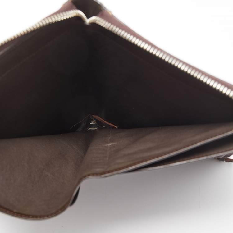 Pre Owned Gianfranco Ferre Beige Alligator Leather Zip Around Wallet