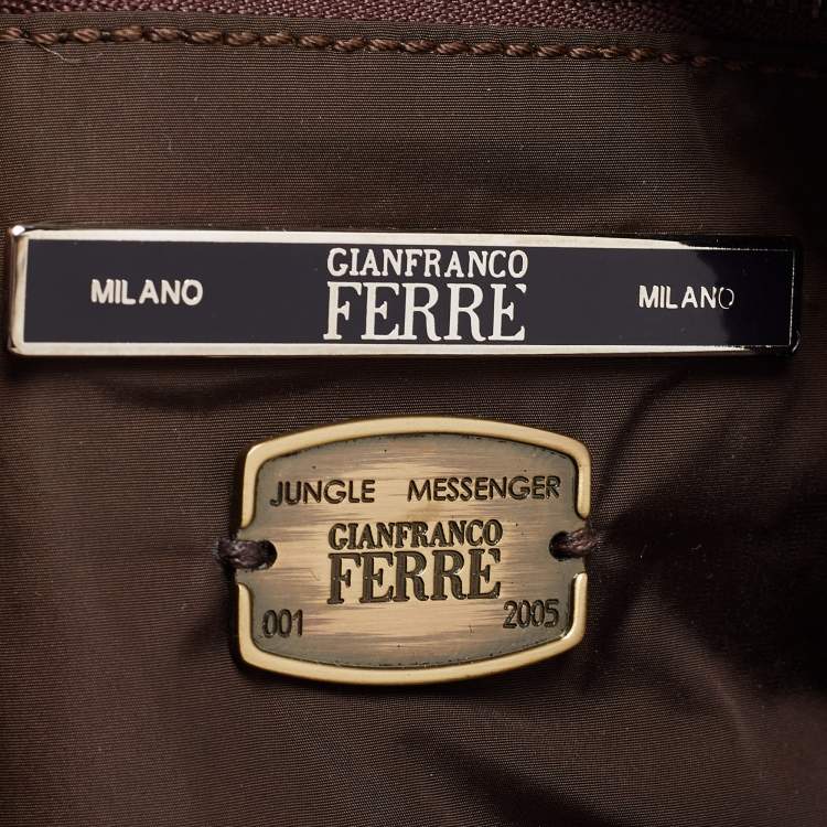 Pre Owned Gianfranco Ferre Multicolor Zebra/Floral Calfhair, Satin and Crocodile Embellished Fringe Bag