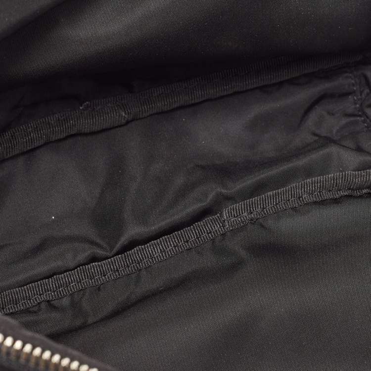 Pre Owned Gianfranco Ferre Black Canvas Zip Around Clutch