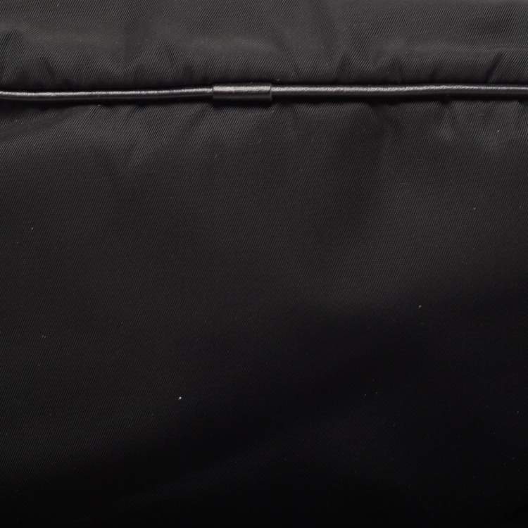 Pre Owned Gianfranco Ferre Black Canvas Zip Around Clutch
