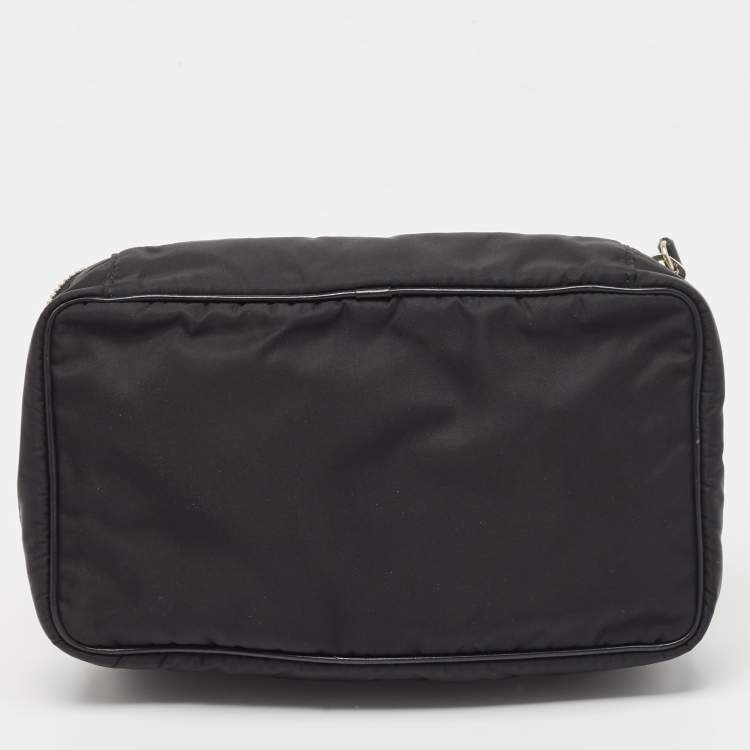 Pre Owned Gianfranco Ferre Black Canvas Zip Around Clutch