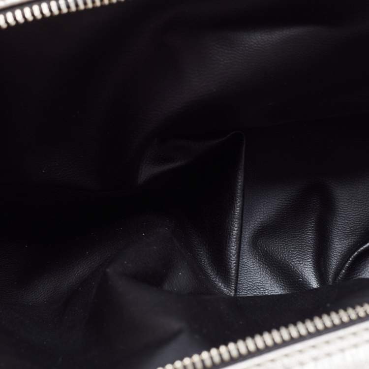 Pre Owned Gianfranco Ferre Silver Leather Oversized Pouch