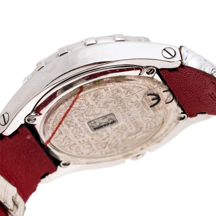 Pre Owned Gianfranco Ferre Silver-Plated Stainless Steel 9040J Limited Edition Women's Wristwatch 44MM