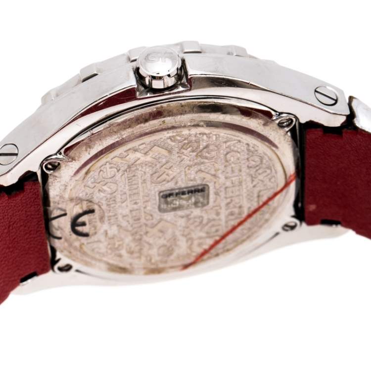 Pre Owned Gianfranco Ferre Silver-Plated Stainless Steel 9040J Limited Edition Women's Wristwatch 44MM
