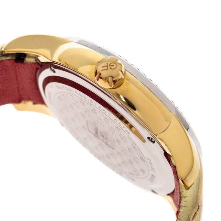 Pre Owned GF Ferre Gold Two Tone Stainless Steel Diamond 9065B Women's Wristwatch 40 MM