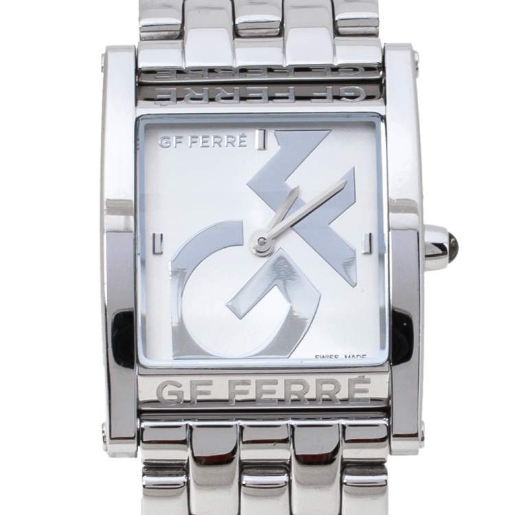 Pre Owned GF Ferre Silver Stainless Steel GF.9017L Women's Wristwatch 26 mm