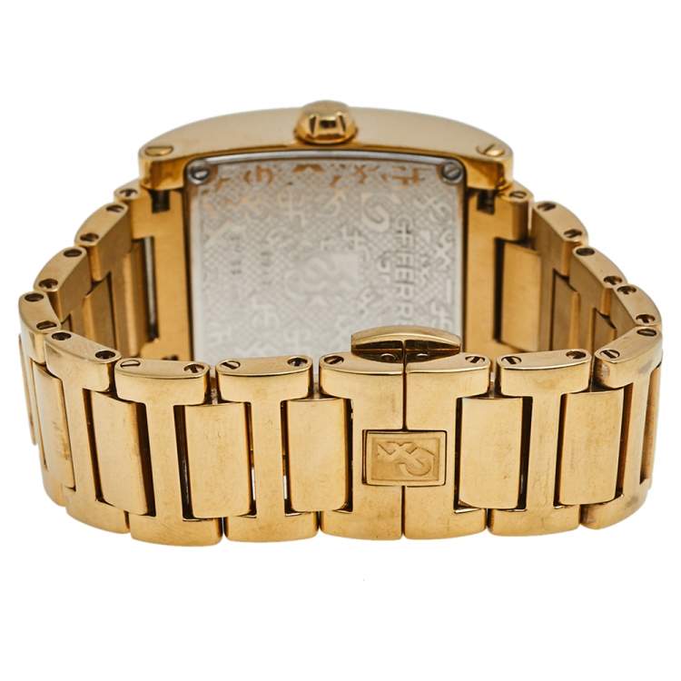 Pre Owned GF Ferre Champagne Gold Plated Stainless Steel GF.9046L/25M Women's Wristwatch 26 mm