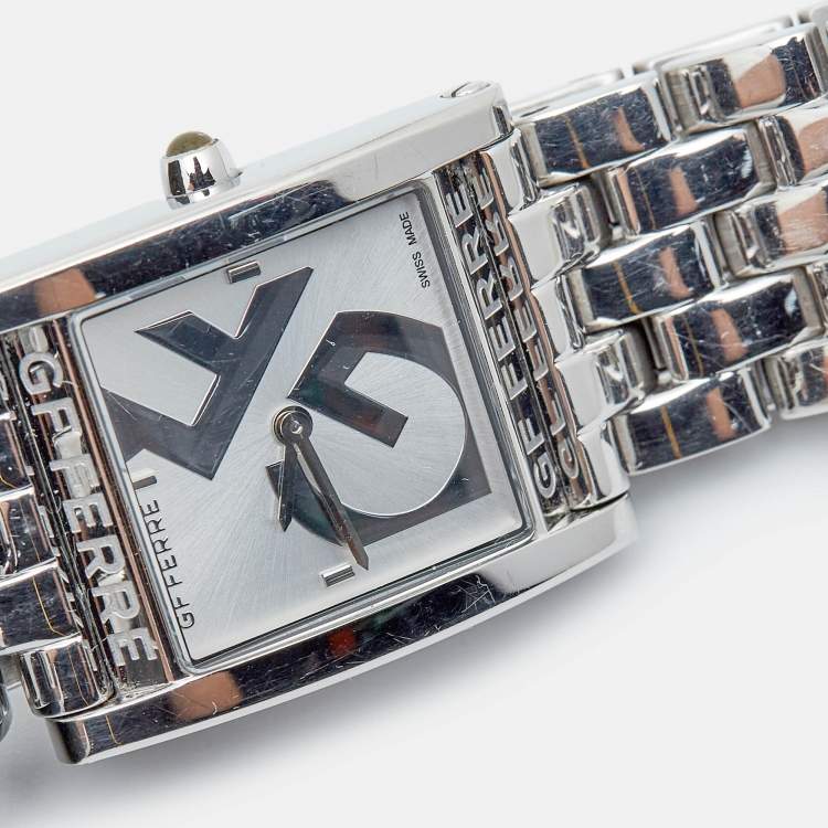 Pre Owned GF Ferre Silver Stainless Steel GF.9017L Women's Wristwatch 26 mm