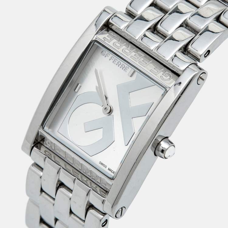 Pre Owned GF Ferre Silver Stainless Steel GF.9017L Women's Wristwatch 26 mm