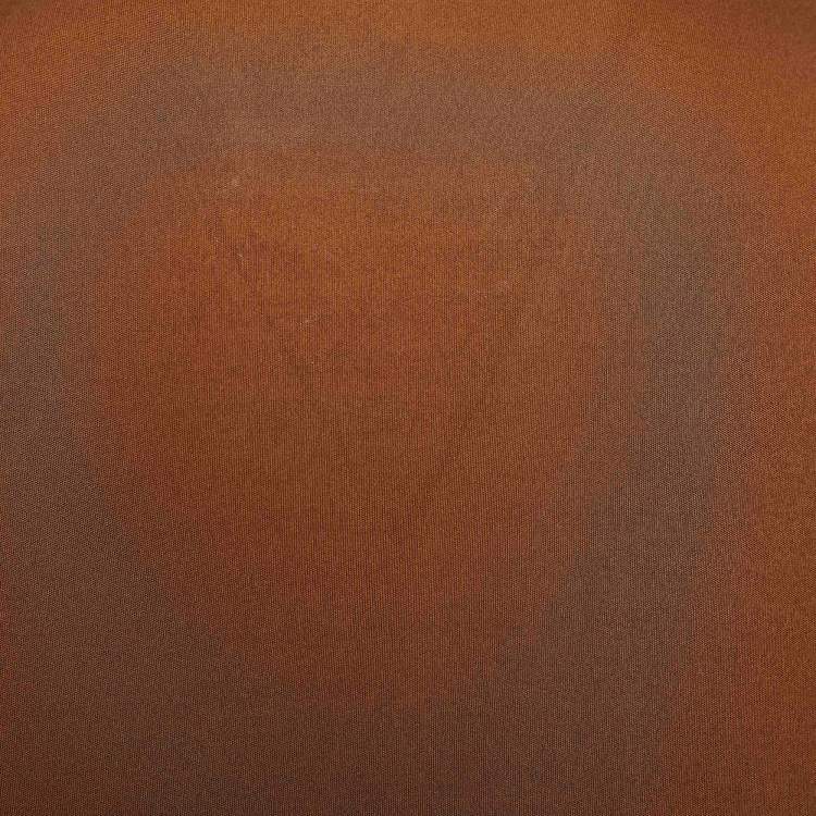 Pre Owned Gianni Versace Brown Knit Leather Collar Detail Top L