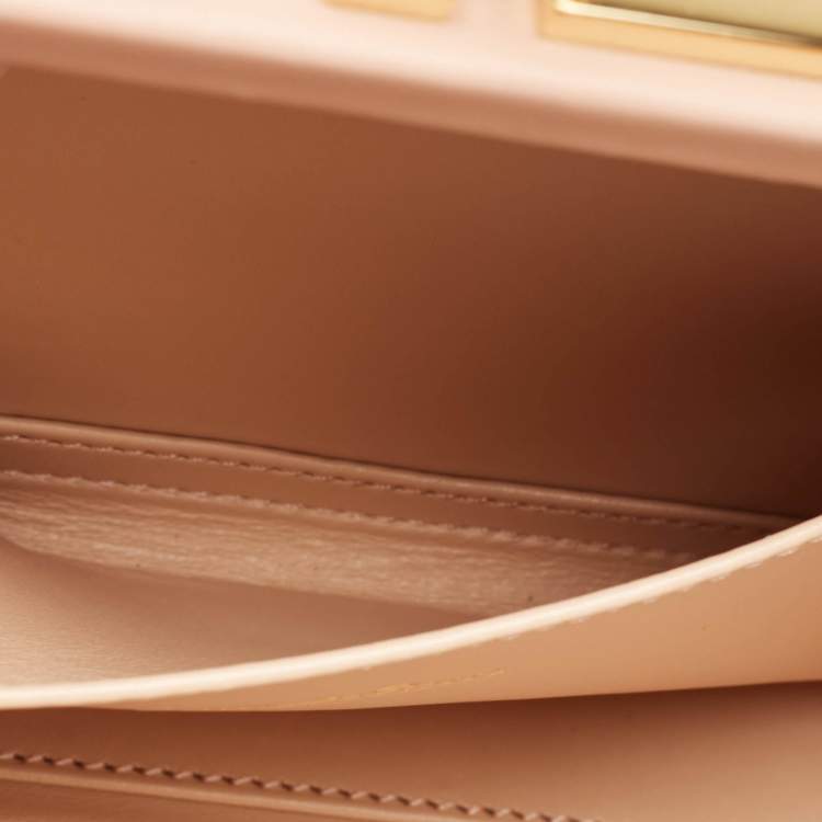 Pre Owned Gianvito Rossi Dusty Pink Leather Vali Top Handle Bag