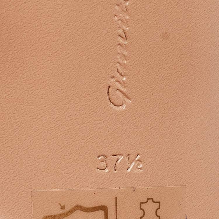 Pre Owned Gianvito Rossi Silver Patent Leather Calypso Thong Sandals Size 37.5