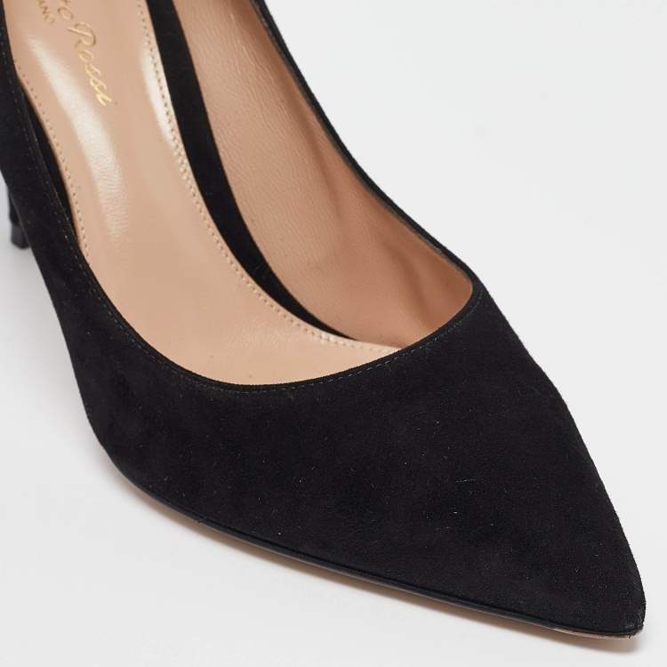 Pre Owned Gianvito Rossi Black Suede Gianvito Pumps Size 39