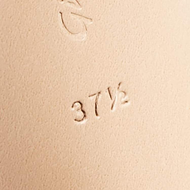 Pre Owned Gianvito Rossi Green Leather Slide Sandals Size 37.5