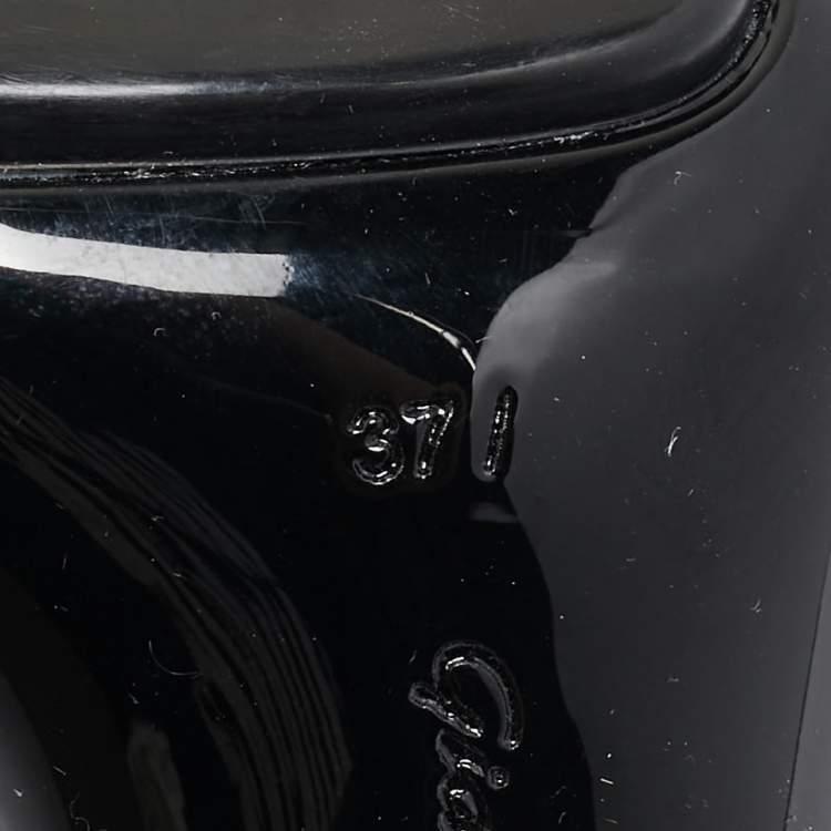 Pre Owned Gianvito Rossi Black PVC and Leather Spice Sandals Size 37.5