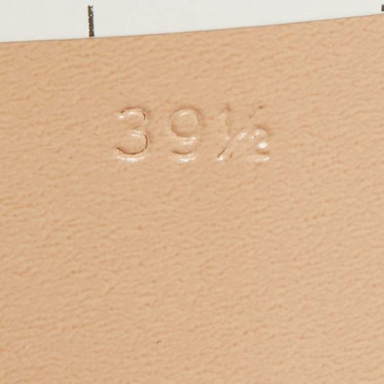 Pre Owned Gianvito Rossi Gold Leather Slide Sandals Size 39.5