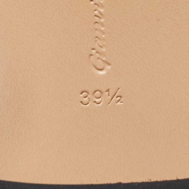 Pre Owned Gianvito Rossi Black Suede Piper Block Heel Pumps Size 39.5