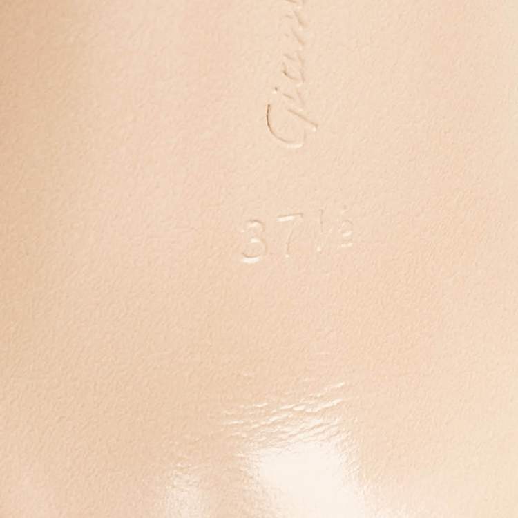 Pre Owned Gianvito Rossi Blue PVC Elle Slide Sandals Size 37.5