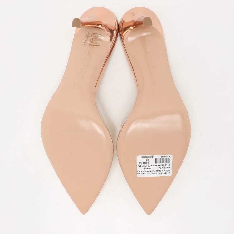 مملوكة مسبقًا Gianvito Rossi Transparent PVC Elle Slide Sandals Size 38