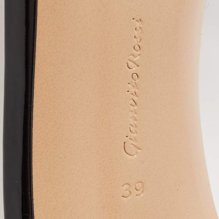 Pre Owned Gianvito Rossi Black PVC Elle Slide Sandals Size 39