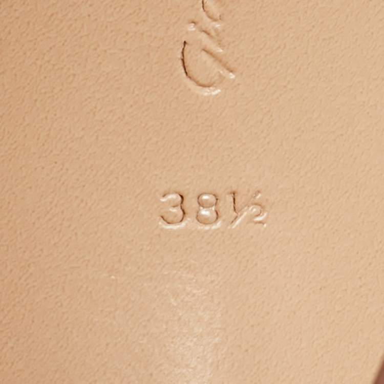 Pre Owned Gianvito Rossi Rose Gold Leather Crystal Embellished Bijoux Sandals Size 38.5