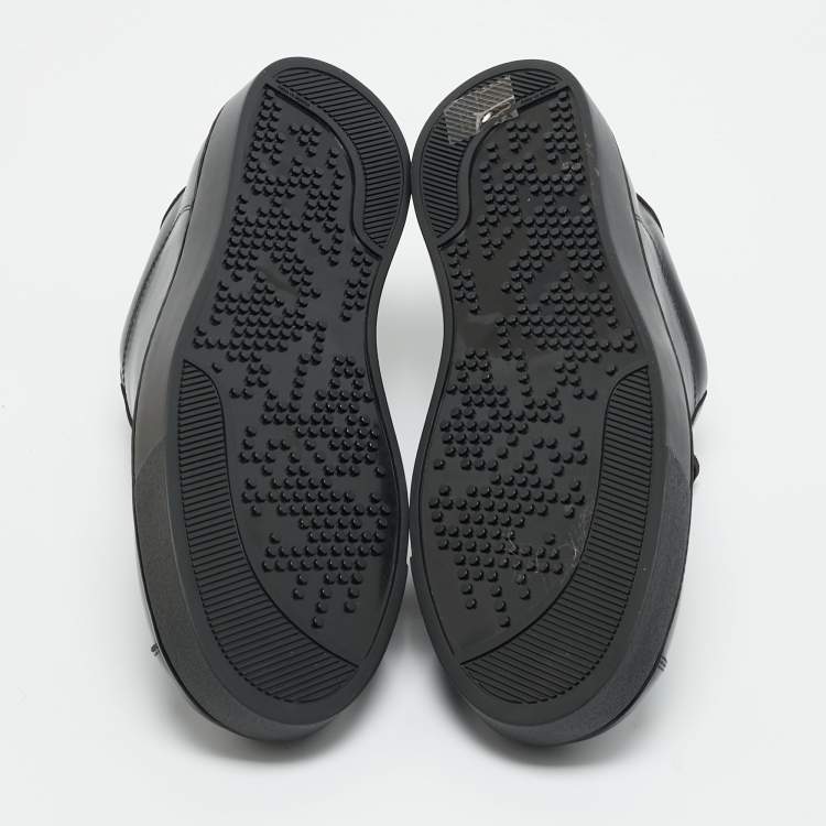 Pre Owned Gianvito Rossi Black Leather Ribbon Low Top Sneakers Size 39