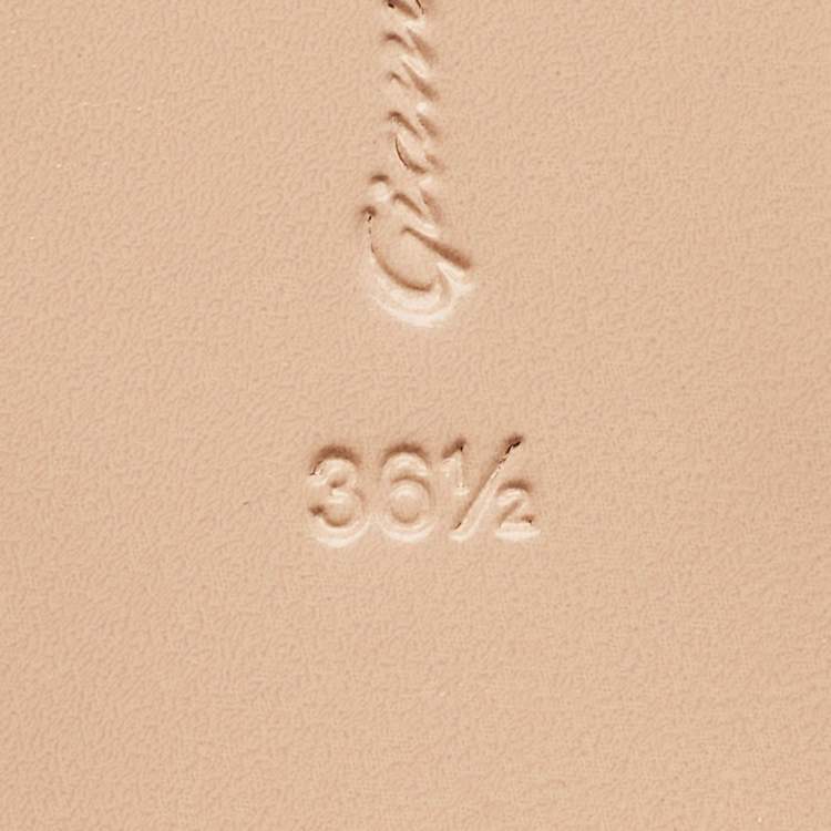 Pre Owned Gianvito Rossi White Patent Leather and PVC Plexi Ballet Flats Size 36.5