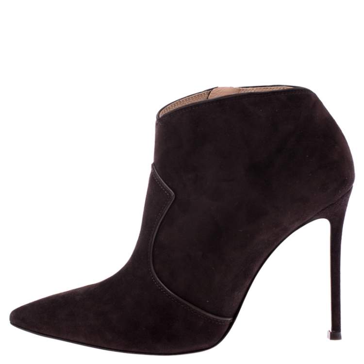 Gianvito Rossi Brown Suede Ankle Boots 