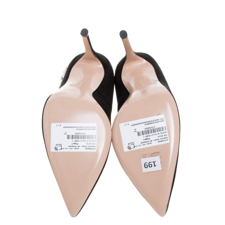 Pre Owned Gianvito Rossi Black Suede Divine Pointed Toe Pumps Size 40