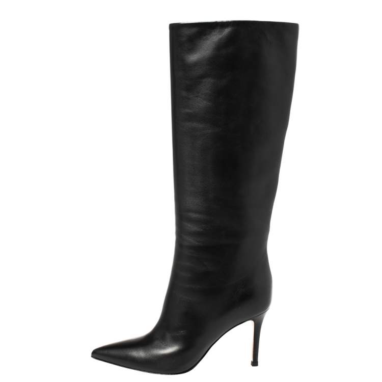 Gianvito Rossi pointed leather boots - Black