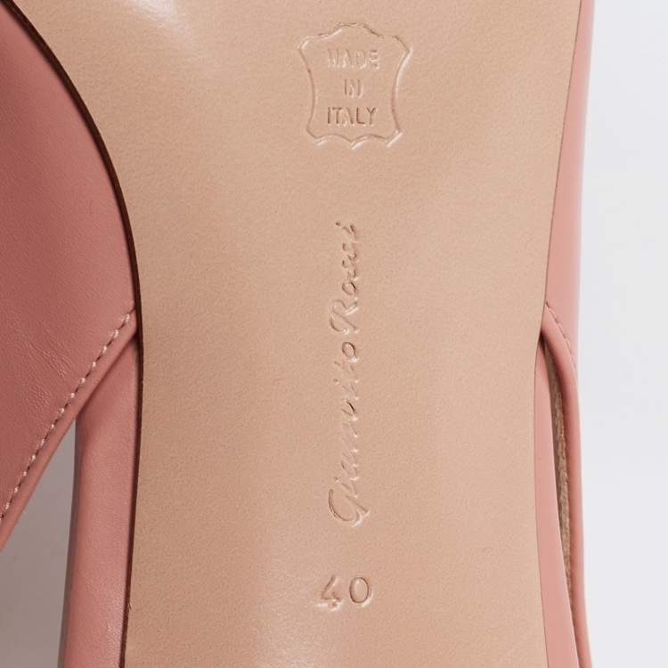 مملوكة مسبقًا Gianvito Rossi Pink Leather Slingback Pumps Size 40