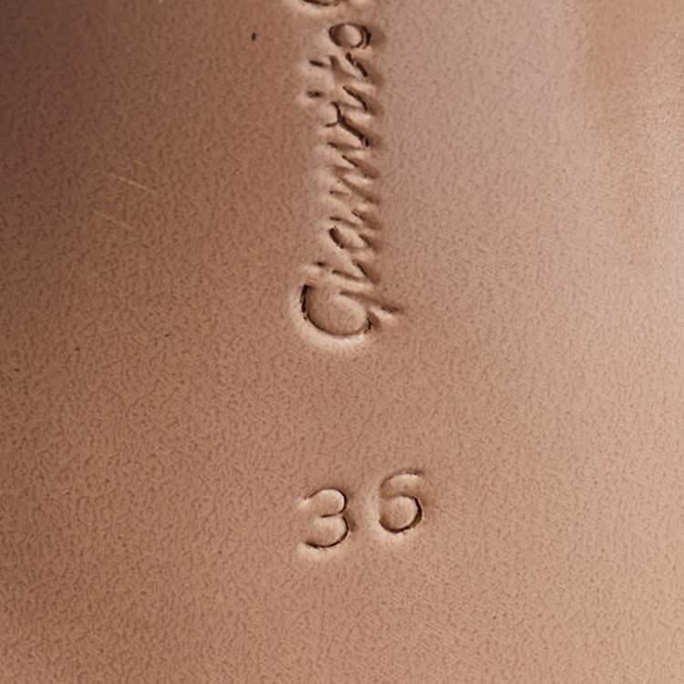 Pre Owned Gianvito Rossi Black Mesh and Leather Idol Ankle Booties Size 36