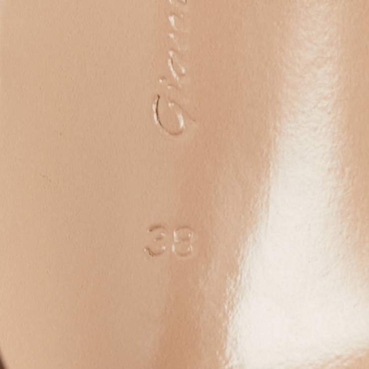 Pre Owned Gianvito Rossi Metallic Gold Leather Giza Wrapped Sandals Size 38