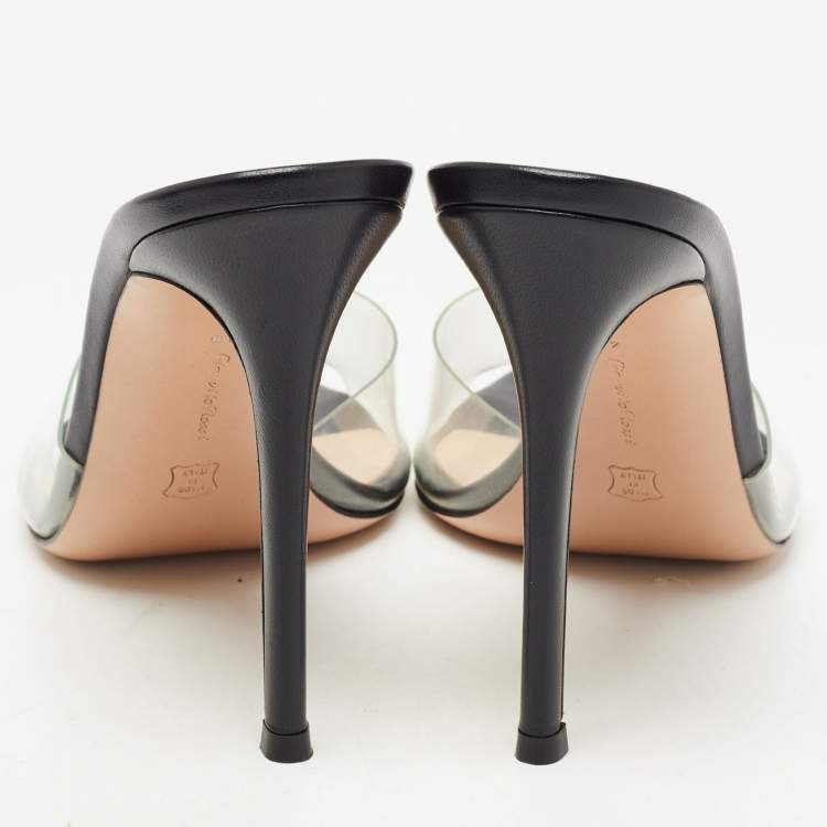 Pre Owned Gianvito Rossi Transparent PVC Elle Slide Sandals Size 40