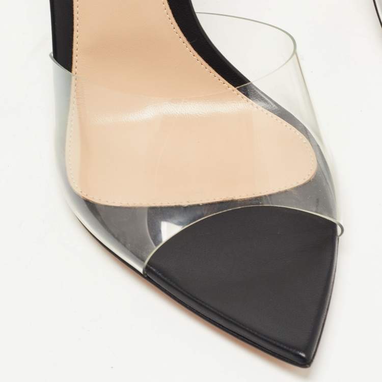 Pre Owned Gianvito Rossi Transparent PVC Elle Slide Sandals Size 40