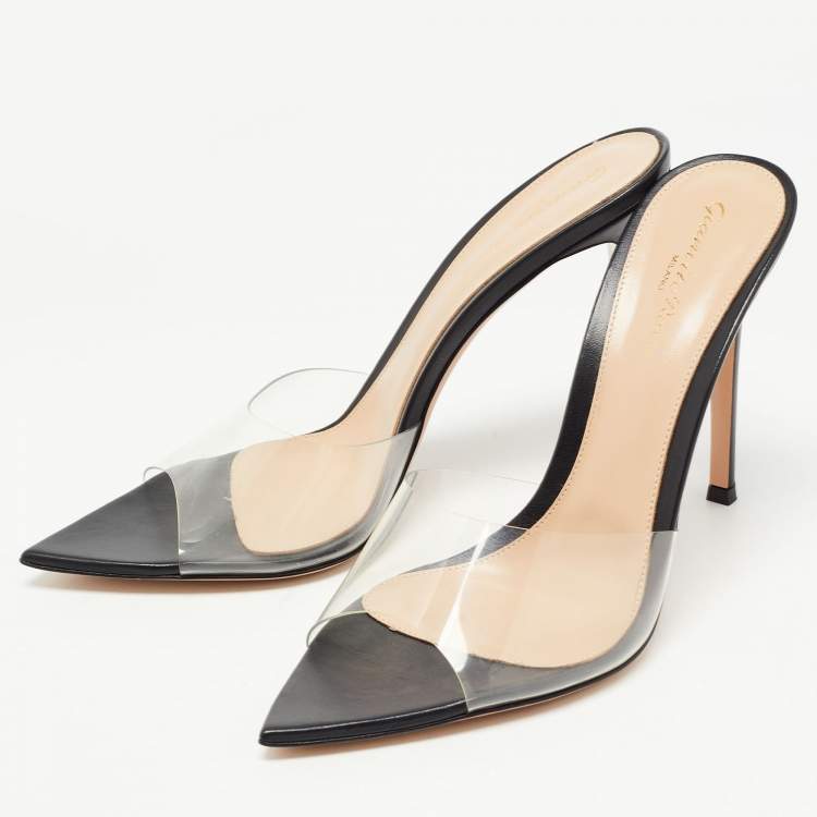 Pre Owned Gianvito Rossi Transparent PVC Elle Slide Sandals Size 40